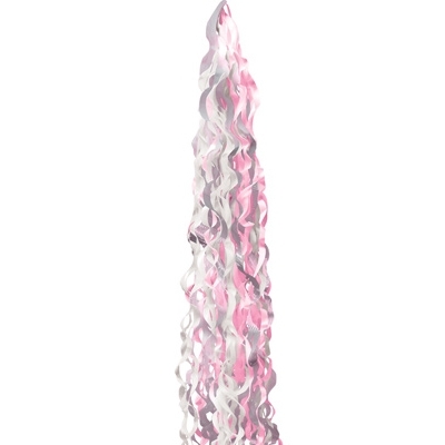 Подвеска-серпантин бело-розовая 86см