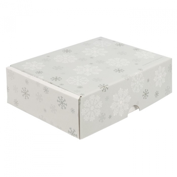 Складная коробка «Снежинки на ладошках»