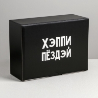Коробка‒пенал «Хэппи пёздей», 26 × 19 × 10 см