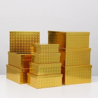Набор коробок 10 в 1 Золото, 37,5 х 29 х 16 - 19 х 13 х 7,5 см