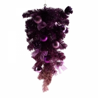 елка декор фиолетовая настенная