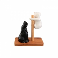 Набор для специй «Кошка с собакой чёрно-белые», 2 предмета.