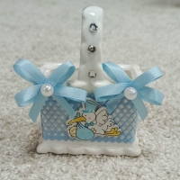 Подарочная керамическая коробка голубая.