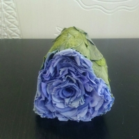 Декор композиция в виде Сердца цвет лилово-лавандовый