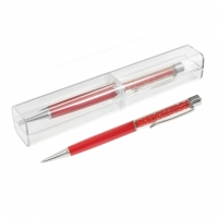Ручка  подарочная поворотная в пластиковом футляре Стразы